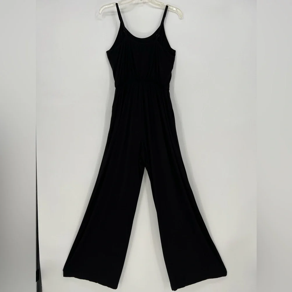 Gilli Jumpsuit Womans Black Wide Leg Jumper Adjustable Straps Soft Stretch NEW - Picture 2 of 7
